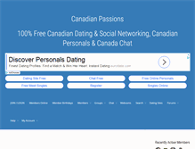 Tablet Screenshot of canadianpassions.com